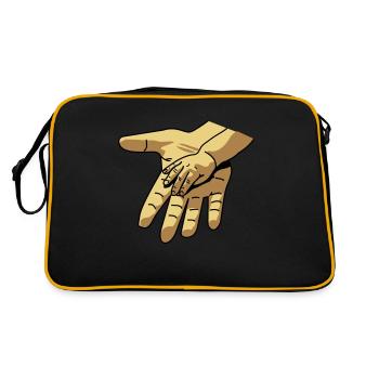 hand_in_hand - Sac Retro - noir/or - Dos