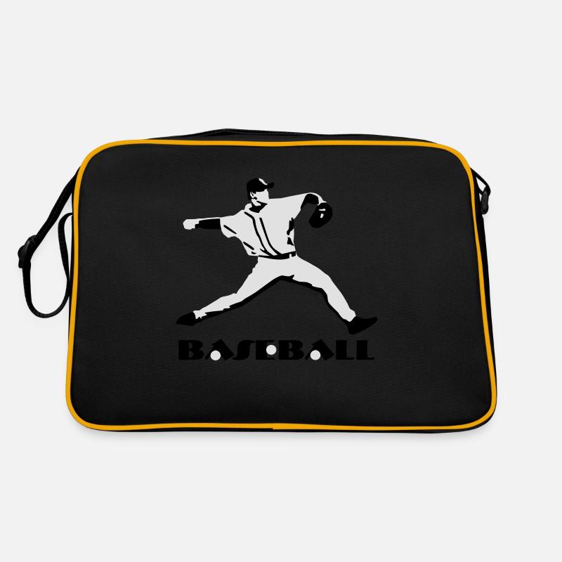 Baseball, Baseball Player Retro Tasche