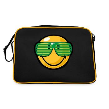 Smiley Sunglasses - Retro Tasche - Schwarz/Gold - Hinten