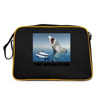 The Megalodon shark - Retro Bag - black/gold - Back