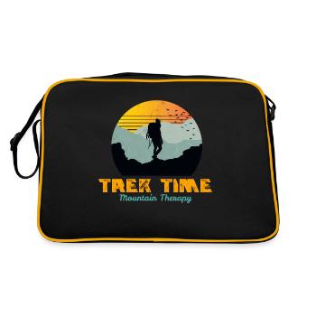 Trek Time, mountain therapy, trekking, hiking - Retro Bag - black/gold - Back