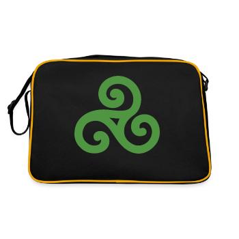 Celtic symbol - Retro Bag - black/gold - Back