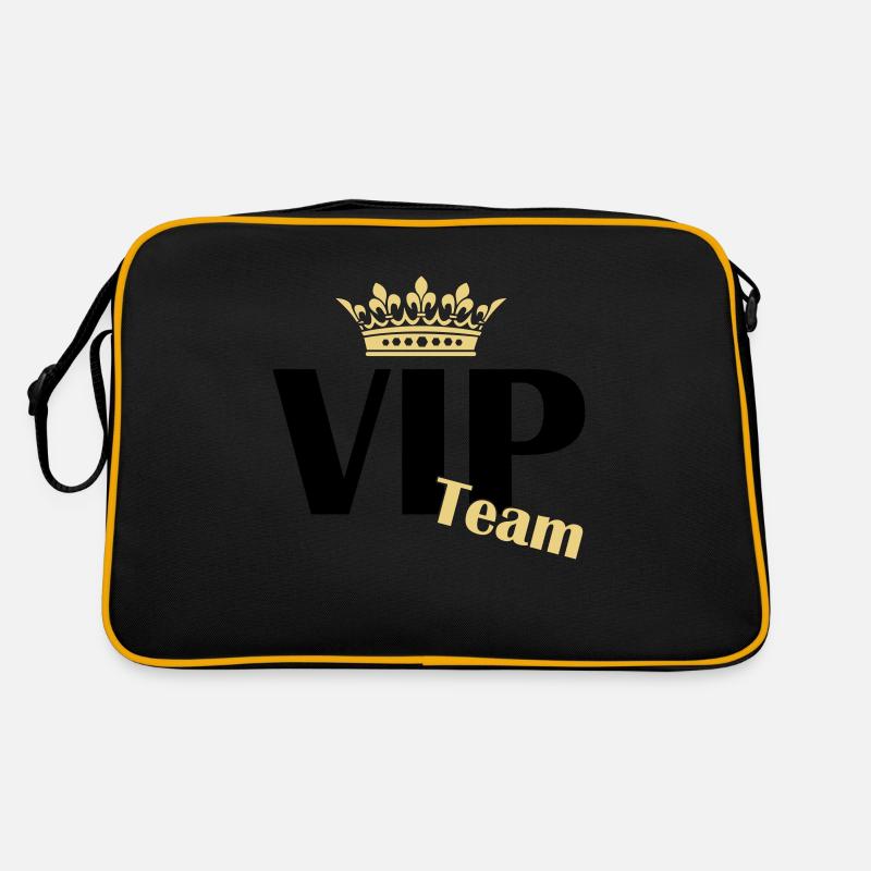 vip team - Retro Tasche - Schwarz/Gold