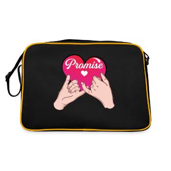 Ein Versprechen - Retro Tasche - Schwarz/Gold - Hinten