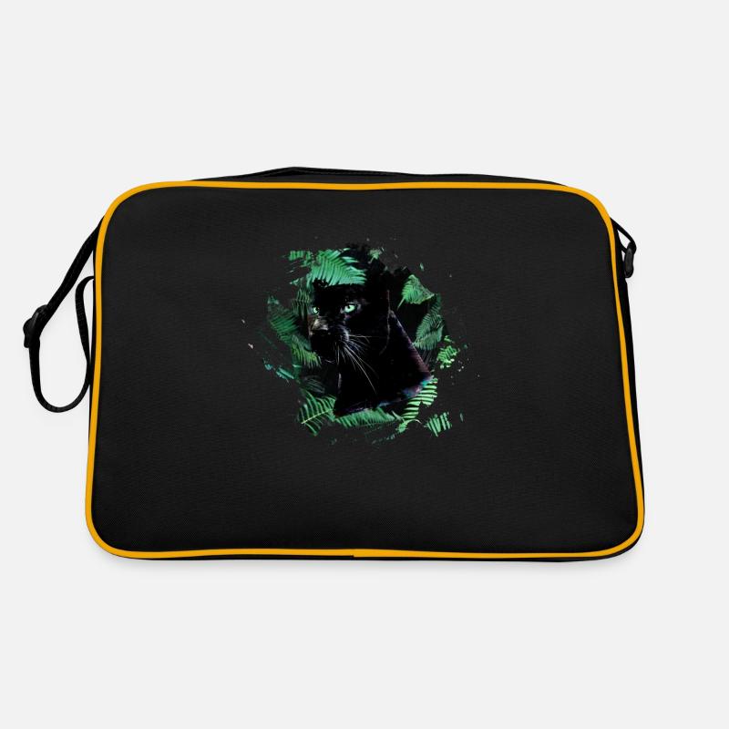 panther,cheetah,leopard,black,green,jungle Retro Bag