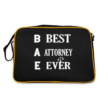 BAE Best Attorney Ever Lawyer Advocate - Retro Bag - black/gold - Back