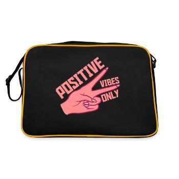 Mme Positive Vibes seulement - Sac Retro - noir/or - Dos