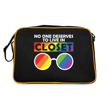 LBGT Flag Gay Pride Human - Retro Bag - black/gold - Back