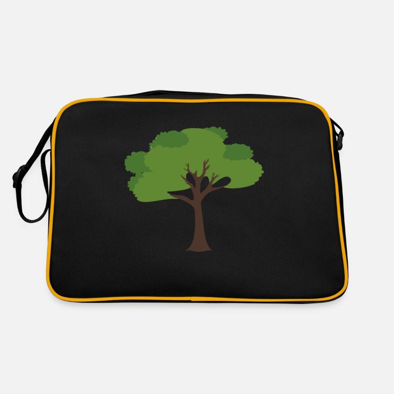 Tree Plant Illustration Drawing Gift Idea Retro Bag