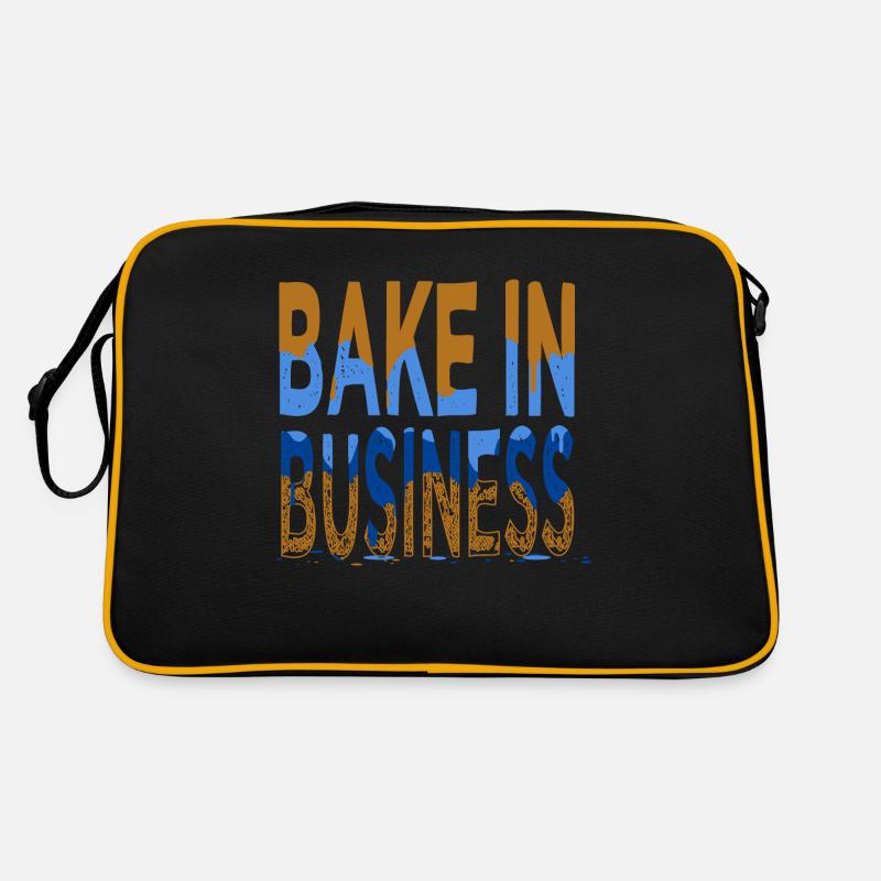 bday food prep cook present birthday present idea - Retro Tasche - Schwarz/Gold