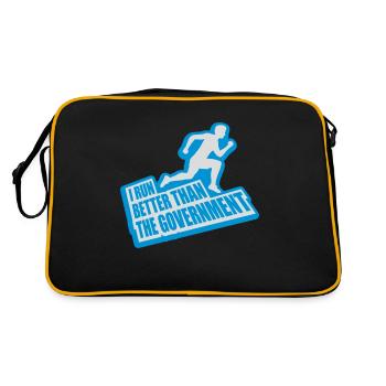 run better than government - Retro Bag - black/gold - Back