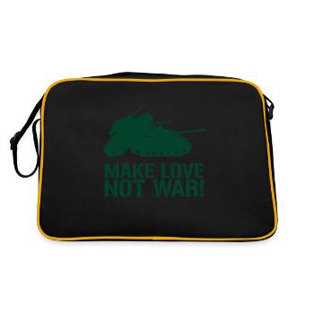FAITES L’AMOUR, PAS UN CHAR DE GUERRE - Sac Retro - noir/or - Dos