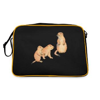 Chiens de prairie - Sac Retro - noir/or - Dos