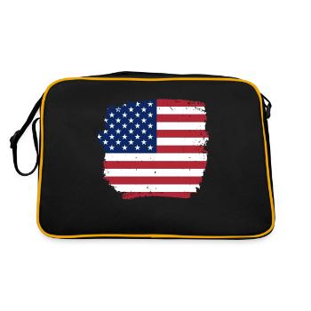 États-Unis Amérique - Sac Retro - noir/or - Dos