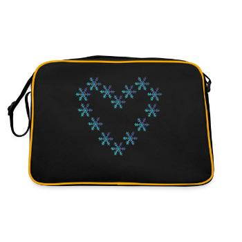 Cœur de flocon de neige - Sac Retro - noir/or - Dos
