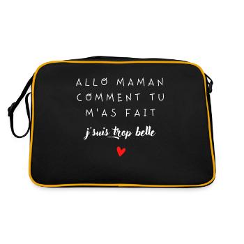 allo maman comment tu mas fait je suis trop belle - Sac Retro - noir/or - Dos