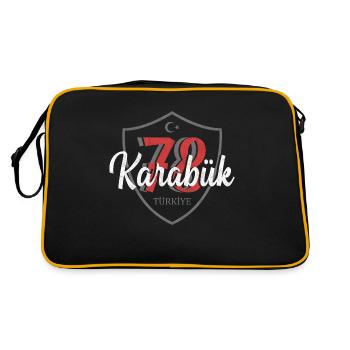 Karabük 78 - Retro Tasche - Schwarz/Gold - Hinten