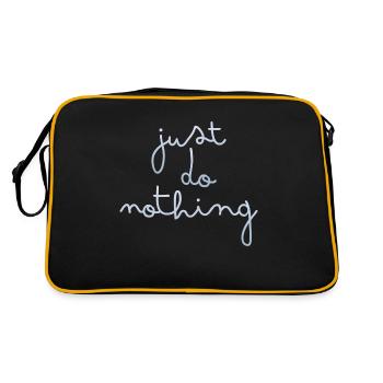 just do nothing - Retro Bag - black/gold - Back