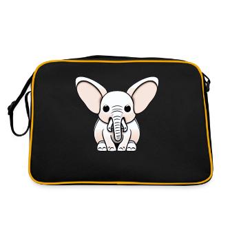 Little Elephant Cartoon Cute Adventure 18 - Retro Bag - black/gold - Back