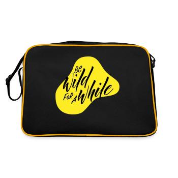 Be wild for a while - Retro Bag - black/gold - Back