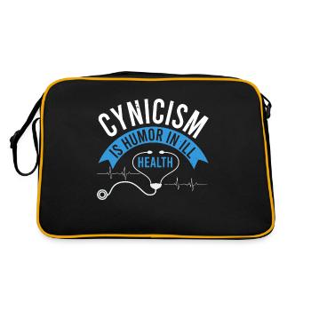 CYNICISM IS HUMOR IN ILL HEALTHY - Retro Bag - black/gold - Back