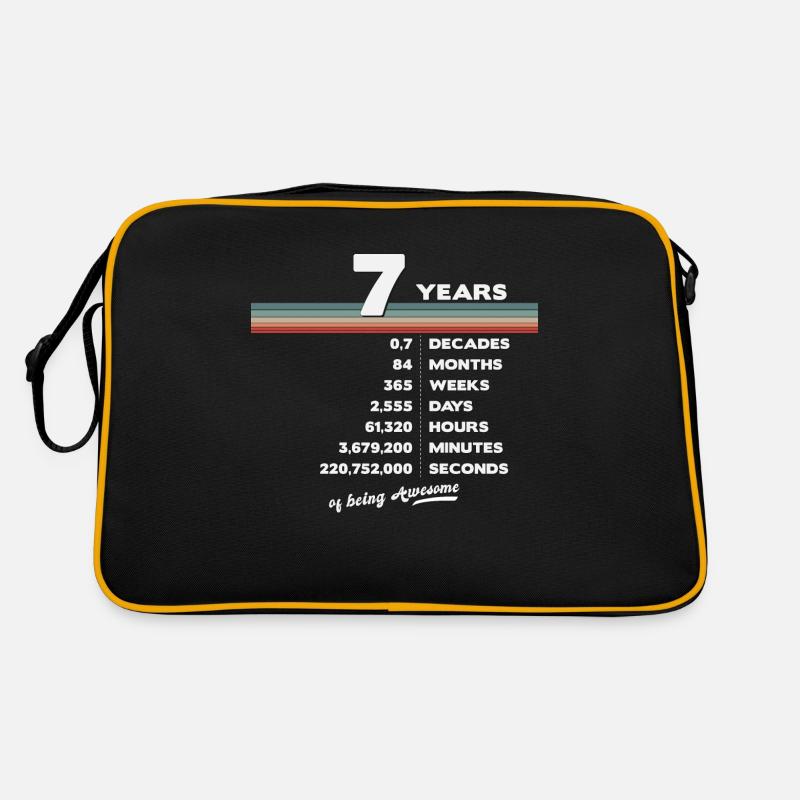 7th Birthday Vintage 7 Years Old Retro 84 Months Retro Bag