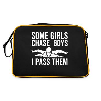 Certaines filles chassent les garçons Je les dépasse - Sac Retro - noir/or - Dos