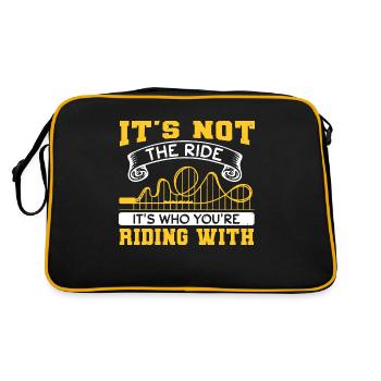 CE N’EST PAS LE TRAJET, C’EST AVEC QUI VOUS ROULEZ - Sac Retro - noir/or - Dos
