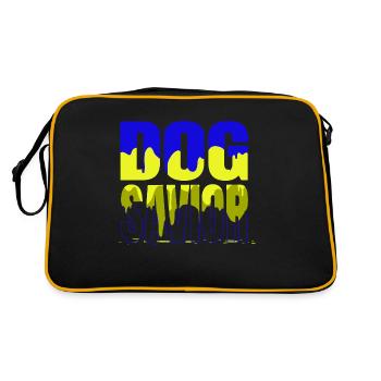 animal testing animals awareness beagle for men - Retro Bag - black/gold - Back
