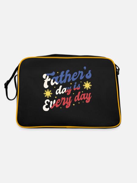Philippines Filipino Father Dad Daddy I Gift - Retro Bag - black/gold - Back
