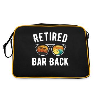 Beachy Retirement Vibes with Bar Scene - Retro Bag - black/gold - Back
