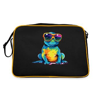 Lila la salamandre à lunettes - Sac Retro - noir/or - Dos