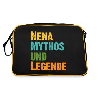 Nena Verena . Frau Mythos und Legende - Retro Tasche - Schwarz/Gold - Hinten