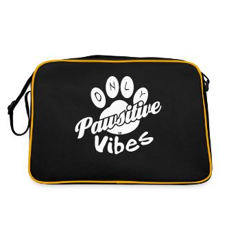 Only pawsitive vibes - Retro Bag - black/gold - Back