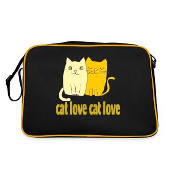 Amour de chat - Sac Retro - noir/or - Dos