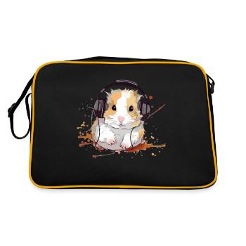 Mikey the audiophile hamster - Retro Bag - black/gold - Back