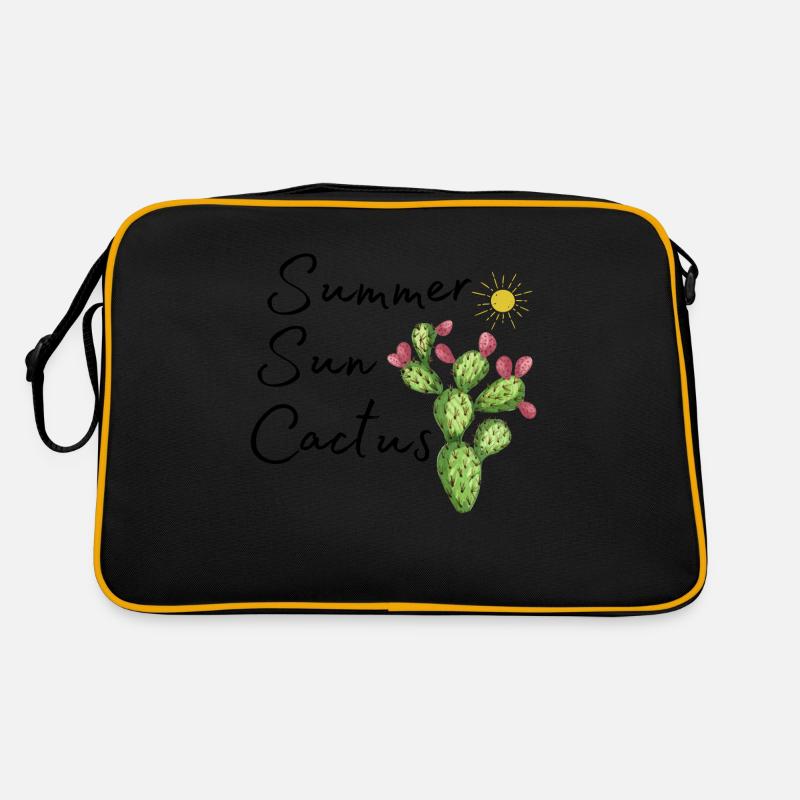 Summer Sun and Cactus Sticker Design Desert Retro Bag