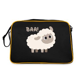 Cute Sheep - Retro Bag - black/gold - Back
