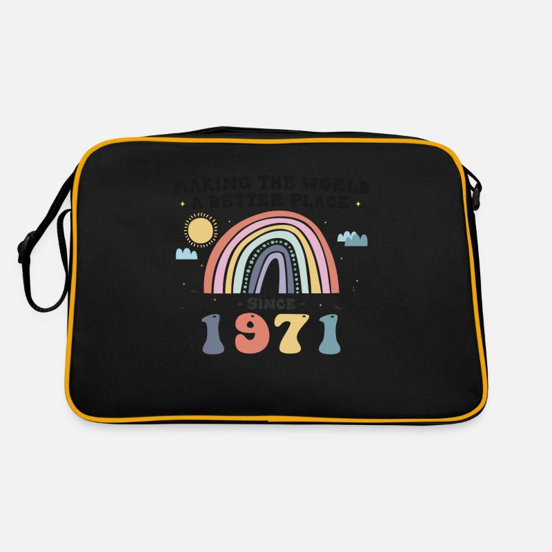 Die Welt seit 1971 zu einem besseren Ort machen, Platz 52 Retro Tasche