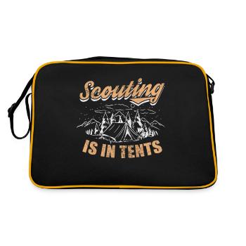 Le scoutisme est dans des tentes Conception pour un scout - Sac Retro - noir/or - Dos