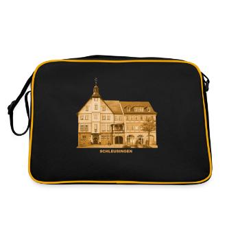 Schleusingen Town Hall Hildburghausen Thuringia - Retro Bag - black/gold - Back