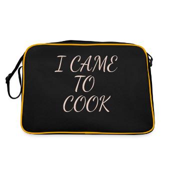 i came to cook saying for cooking fans - Retro Bag - black/gold - Back