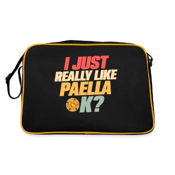 I Just Really Like Paella, ok? España Rice Dish Fo - Retro Bag - black/gold - Back