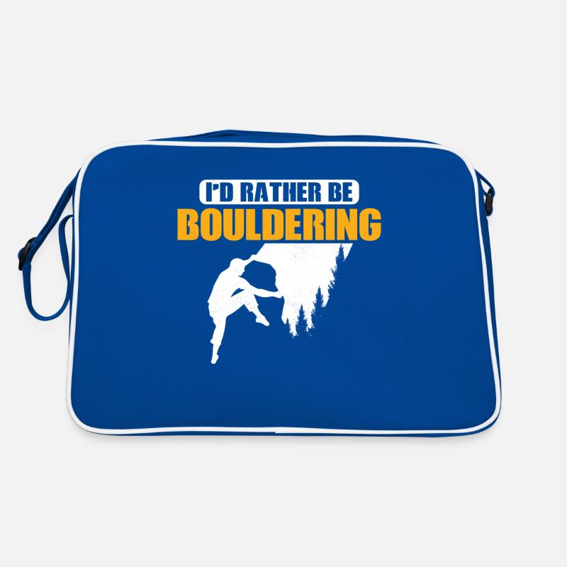 I'd Rather Be Bouldering Climbing Boulder Retro Bag