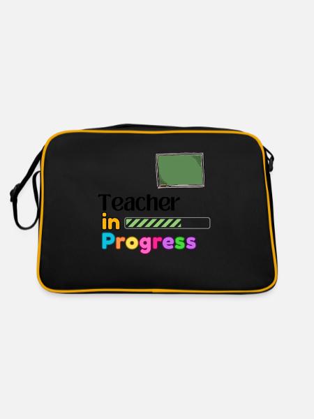 Teacher In progress Perfect Gift - Retro Bag - black/gold - Back