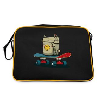 Skateboard et sac à dos - Sac Retro - noir/or - Dos