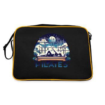 "Pilates" - Dynamic Studio Design - Retro Bag - black/gold - Back