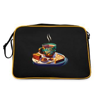 L’HEURE DU THÉ - Sac Retro - noir/or - Dos