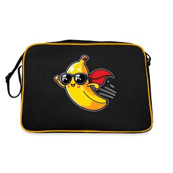 Super-héros banane - Sac Retro - noir/or - Dos