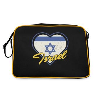 Étoile de Jérusalem de David drapeau d’Israël - Sac Retro - noir/or - Dos